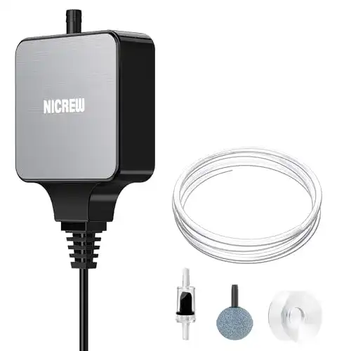 Aquarium Luftpumpe NICREW Mini Silent für Nano Aquarien