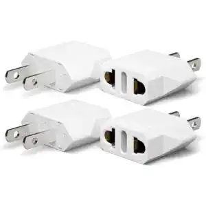 Reiseadapter USA – 4 Stück EU auf US Adapter für Steckdosen