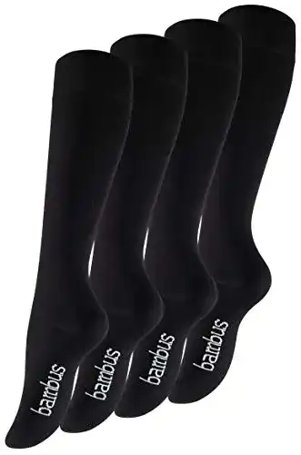 Kniestrümpfe Vincent Creation 4 Paar Damen in Schwarz aus Bambus