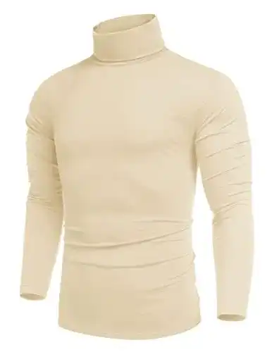 Herren Rollkragenpullover von COOFANDY in Beige