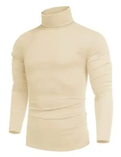 Herren Rollkragenpullover von COOFANDY in Beige