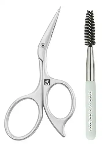 Augenbrauenschere von Zwilling mit abgewinkeltem Scherendesign