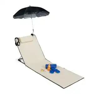 Strandmatte mit Rückenlehne von Relaxdays, gepolstert und komfortabel