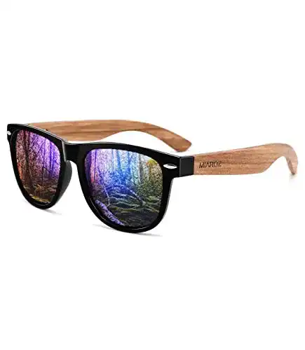 Polarisierte Sonnenbrille MIAROZ aus Holz Handgefertigte Unisex-Brille
