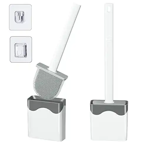 Silikon Toilettenbürste Canvint im 2er Set mit Halter und rutschfestem Griff