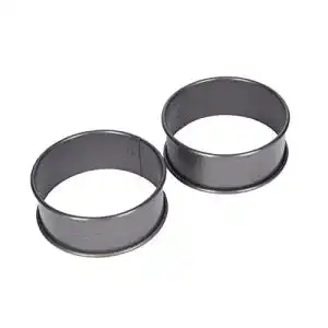 Kitchencraft 2er-Set Antihaft-Poachette-Ringe für Spiegeleier und mehr