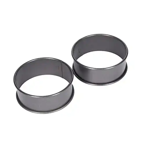 Kitchencraft 2er-Set Antihaft-Poachette-Ringe für Spiegeleier und mehr