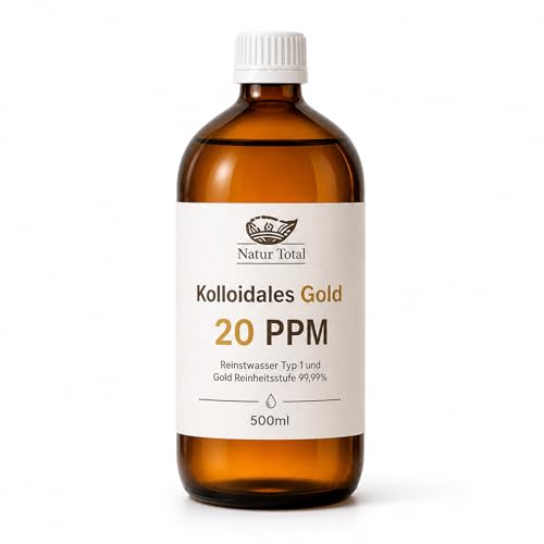 Kolloidales Gold Natur Total 500ml 20PPM – Hochwertiges Goldwasser