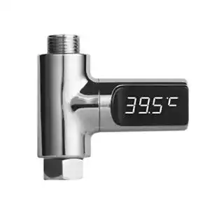 Duschthermometer mit LED-Anzeige und Wasserdurchflussgenerator