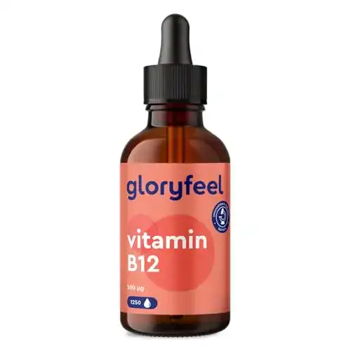 Vitamin B12 Tropfen von Gloryfeel 50 ml – 500 µg – Hochdosiert
