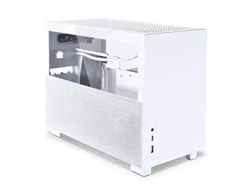 Mini-ITX-Gehäuse Lian Li Q58 Weiß mit PCIe 4.0 Riser Kabel