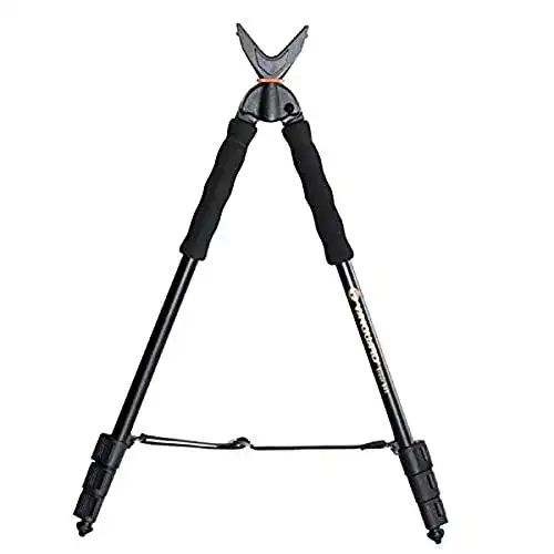 Vanguard Zielstock Zweibein in Schwarz, verstellbar von 56,5 bis 157,5 cm