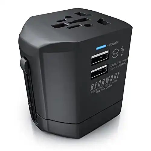 Reiseadapter mit USB von CSL-Computer für weltweiten Einsatz