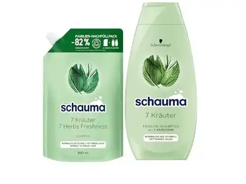 Schauma 7 Kräuter Shampoo Nachfüllpack für Männer 800 ml
