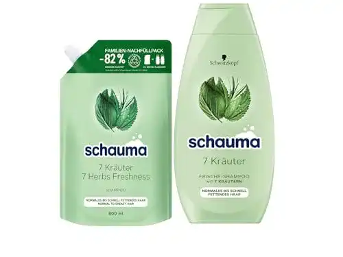 Schauma 7 Kräuter Shampoo Nachfüllpack für Männer 800 ml