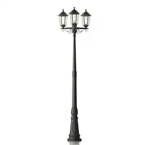 Straßenlampe Lindby Mastleuchte 217 cm für Außenbereiche