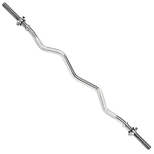 SZ-Stange TecTake Curlstange mit Sternverschluss, 120 cm, 7 kg, verchromt