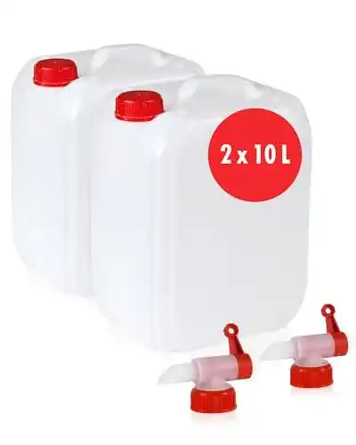 Wasserkanister Set 2x10L von Höfer Chemie für Camping und Reisen