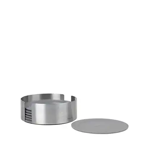 Blomus Lareto Untersetzer Set aus 6 Silikon in Grauton
