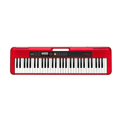 Casio CT-S200RD Keyboard mit 61 Tasten und Begleitautomatik