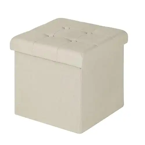 Sitzhocker mit Stauraum von WOLTU – Faltbarer Sitzwürfel und Sitzbank