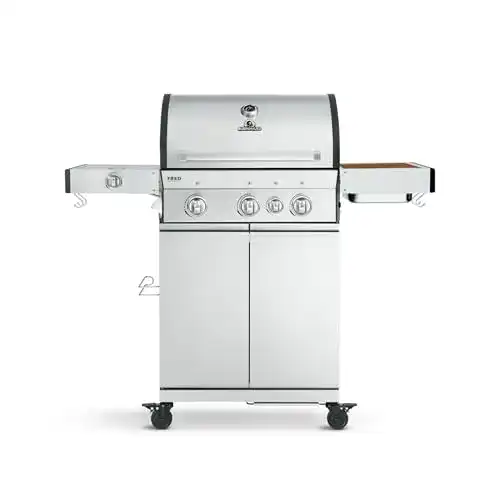 Burnhard Gasgrill 3-Brenner mit Backburner und Zubehör