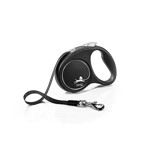 Flexi Rollleine Design Schwarz Größe S mit Multi-Funktion