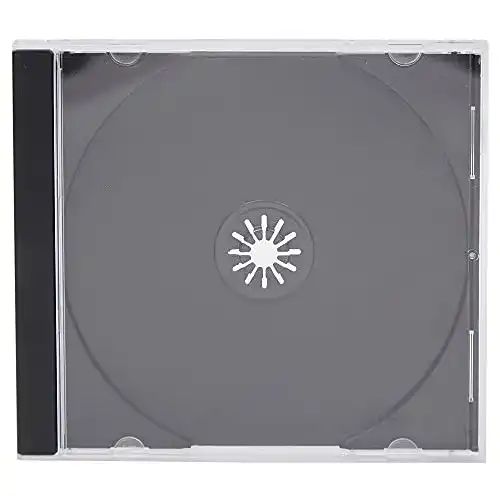 Transparente CD- und DVD-Hüllen mit schwarzer Hinterseite (10,4 mm)
