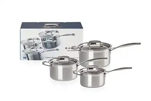 Le Creuset 3-teiliges Topfset aus Edelstahl
