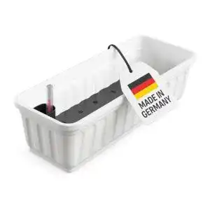 Blumenkasten mit Wasserspeicher von Alpfa in Weiß, 60 cm
