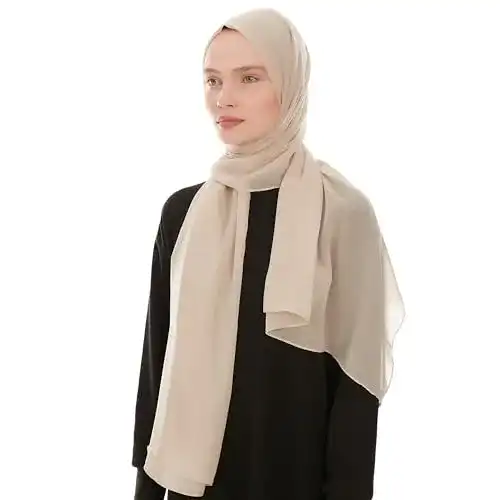 Hijab Ayisah Damen Kopftuch aus Chiffon für stilbewusste Frauen