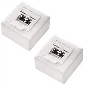 Netzwerkdose Deleycon CAT 6a Universal mit 2x RJ45 Port
