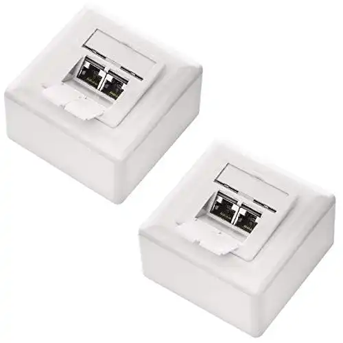 Netzwerkdose Deleycon CAT 6a Universal mit 2x RJ45 Port