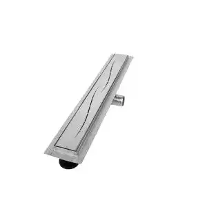 Vilstein Duschrinne 60 cm aus Edelstahl mit Siphon und Haarsieb