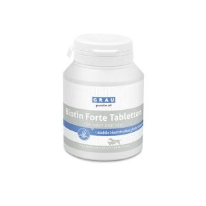 Biotin für Hunde Grau – Biotin-Forte-Tabletten als Ergänzungsfuttermittel