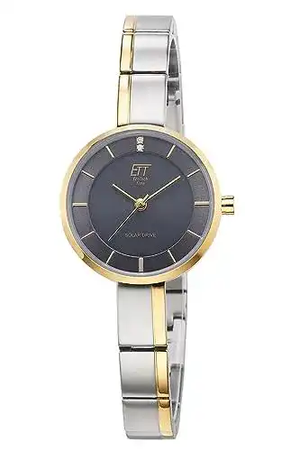 Funk-Solaruhr Damen Ett Eco Tech Time Solar Analog Edelstahl ELS-12151-52M