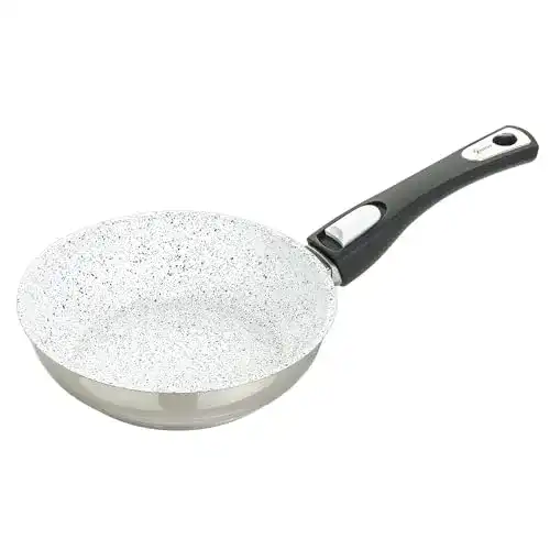 Genius Cerafit Mont Blanc Bratpfanne Edelstahl 20 cm mit abnehmbaren Griff