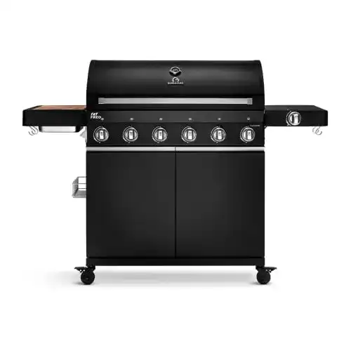 Infrarotgasgrill Burnhard Fat Fred mit 6 Brennern in Schwarz