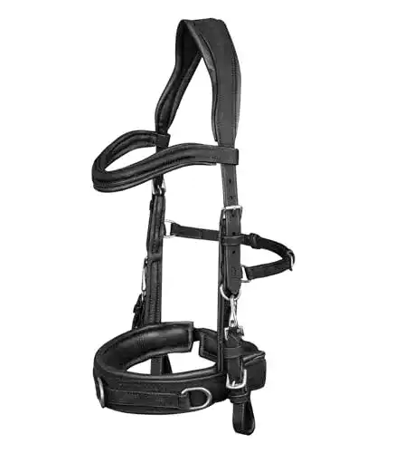 Kappzaum Waldhausen Leder, anatomisch, schwarz, VB