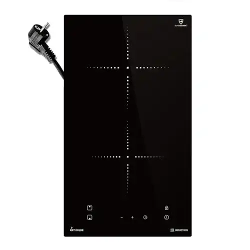 KKT Kolbe Doppel Induktionskochfeld 30 cm mit 2 Kochzonen und Timer
