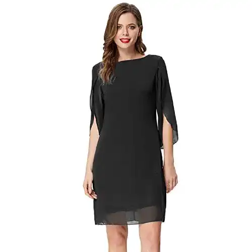 Abendkleid Grace Karin Damen Chiffon Sommer Kleid Langarm