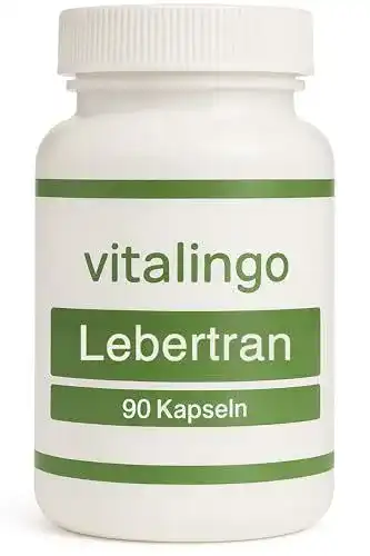 Lebertran Kapseln von Vitalingo – Glutenfrei und hochdosiert – 90 Kapseln