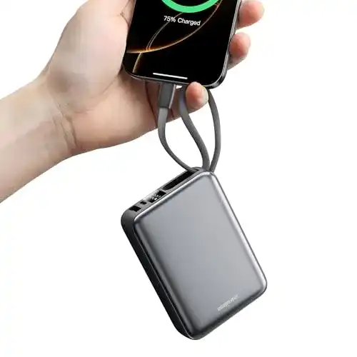 Powerbank 20000 mAh mit 45W Schnellladefunktion und USB-C Kabel