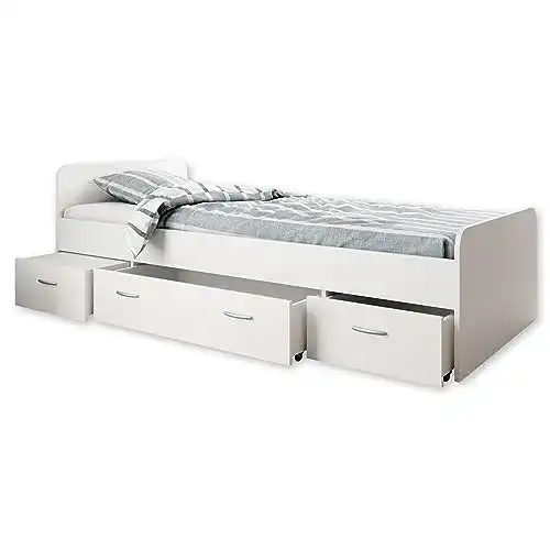 Jugendbett Stella Trading Boro mit Stauraum und modernem Design