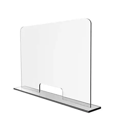 Acrylglas Spuckschutz mit Durchreiche für Theken und Tische