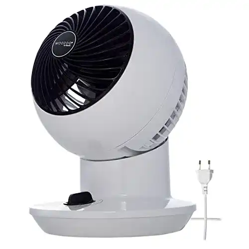 Tischventilator Iris Ohyama Woozoo mit 11 m² Reichweite in Weiß
