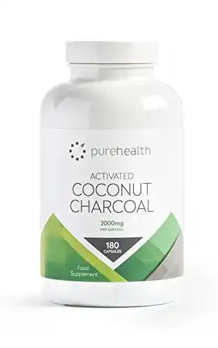 Aktivkohle-Kapseln Pure Health mit aktivierter Kokosnusskohle