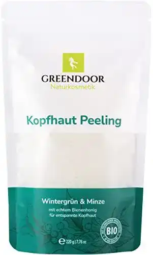 Kopfhaut-Peeling Greendoor mit Wintergrün und Pfefferminze
