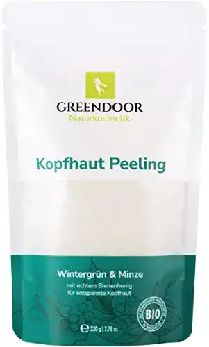 Kopfhaut-Peeling Greendoor mit Wintergrün und Pfefferminze