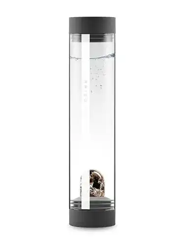 Vitajuwel Sana Courage lava black Karaffe aus Glas mit Edelsteinen